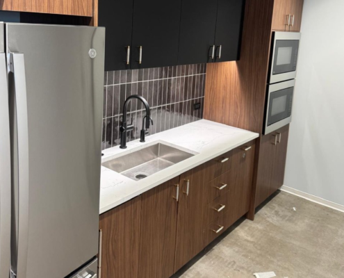 Bethesda MD Commercial Tenant Fit Out Quartz Kitchen Countertop Installation