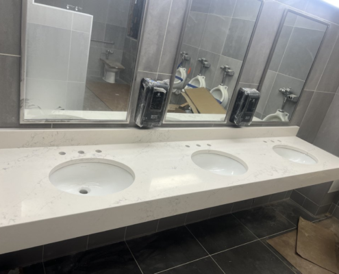 Commercial Bathroom Thicker Quartz Countertops Washington DC