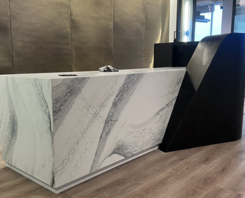 Commercial Office Reception Desk Quartz Countertops Washington DC