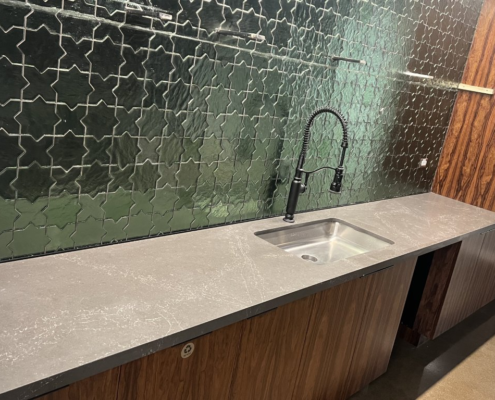 Commercial Tenant Office Fit Quartz Countertop Bethesda MD