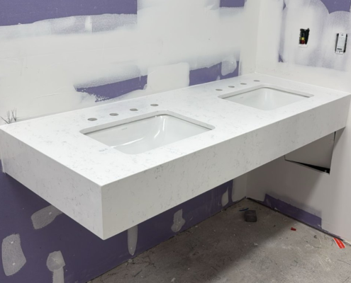 Washington DC Commercial Bathroom Vanity Quartz Countertops